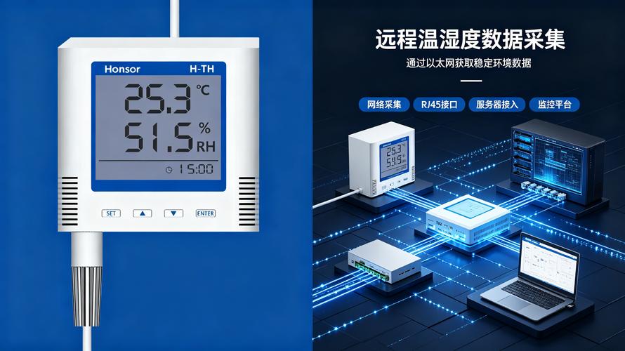 楼宇与厂房环境监测:多供电适配的rj45温湿度探测器落地实践